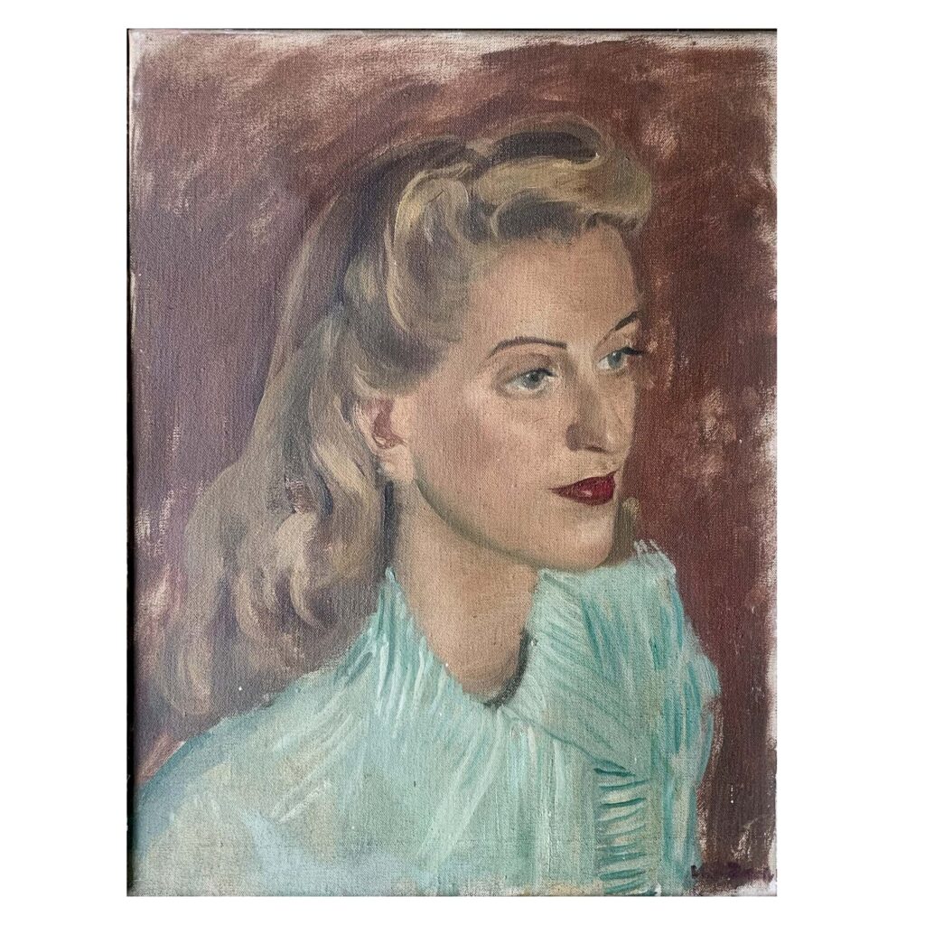 Mid century - Portrait of a Lady, Oil on Canvas